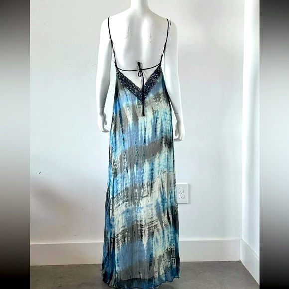 - Valerie From Bali With Love Silk Low V Back Sequin Trim Stunning maxi Medium - Picture 15 of 15